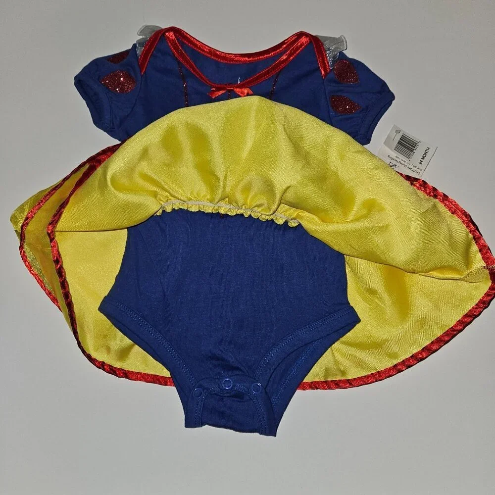 NEW Snow White Princess Dress Disney Parks Halloween Costume Baby Girl 12 Months